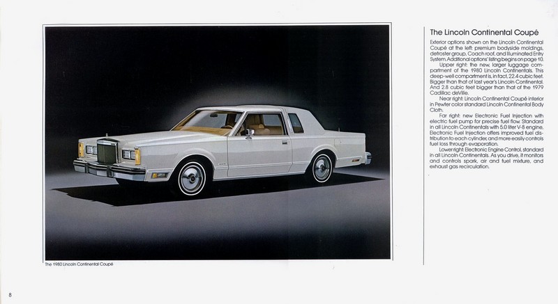 1980 Lincoln Continental Brochure Page 9